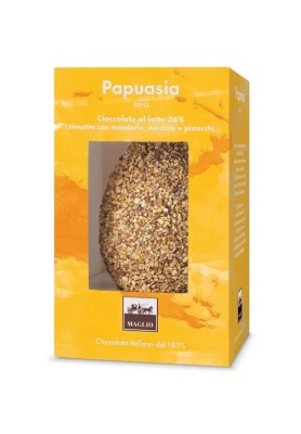 Uovo Cioccolato al Latte Monorigine Papuasia con Frutta secca 450g - Maglio