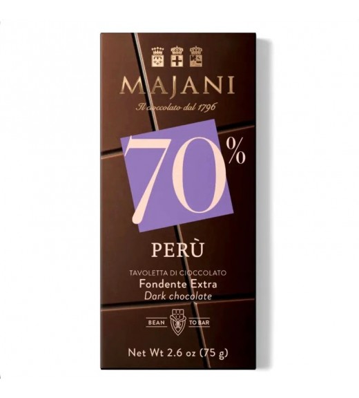 Tavoletta MonoProvenienza Cioccolato Extra Fondente Perù 70% - Majani 1796