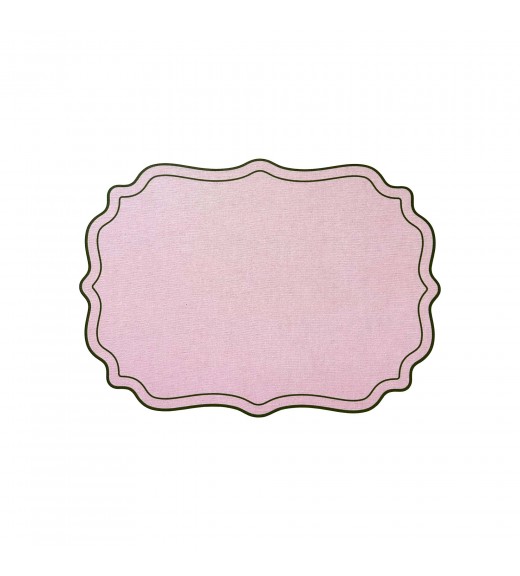 Tovaglietta Cornice Smerlata Rosa - Plumeria Home