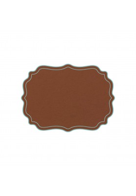 Tovaglietta Cornice Smerlata Marrone - Plumeria Home