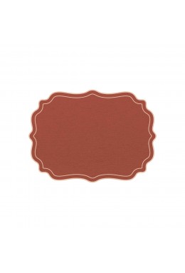 Tovaglietta Cornice Smerlata Mattone - Plumeria Home