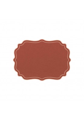 Tovaglietta Cornice Smerlata Mattone - Plumeria Home