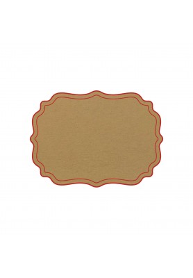 Tovaglietta Cornice Smerlata Sabbia - Plumeria Home