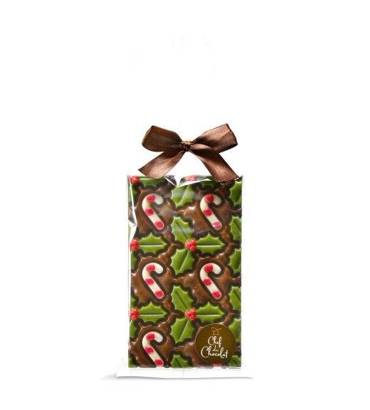 Barretta natalizia Cioccolato al Latte Decoro Candy Cane 150gr - Van Ham Chocolaterie 