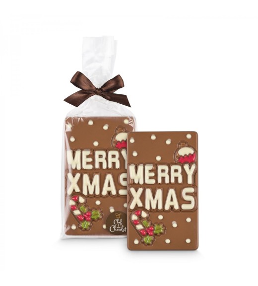 Barretta Merry Xmas Cioccolato al Latte - Linea Van Ham Chocolaterie 