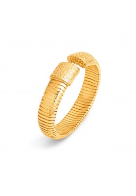 Bracciale Tubogas croco dorato - Giovanni Raspini