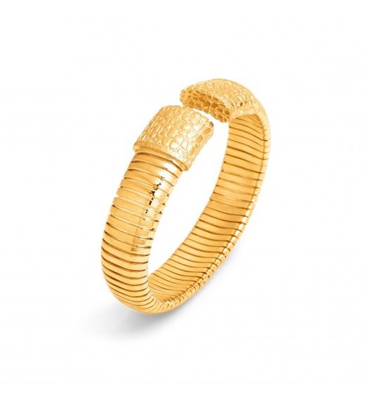 Bracciale Tubogas croco dorato - Giovanni Raspini