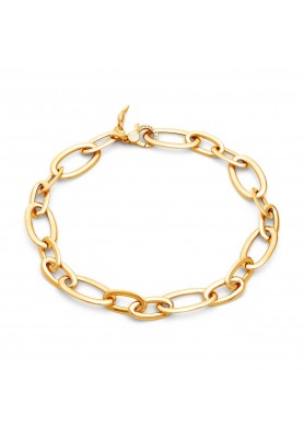 Collana maglia ovale bold dorata - Giovanni Raspini