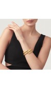 Bracciale Tubogas croco doppio dorato - Giovanni Raspini