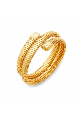 Bracciale Tubogas croco doppio dorato - Giovanni Raspini