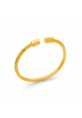 Bracciale Tubogas croco piccolo dorato - Giovanni Raspini