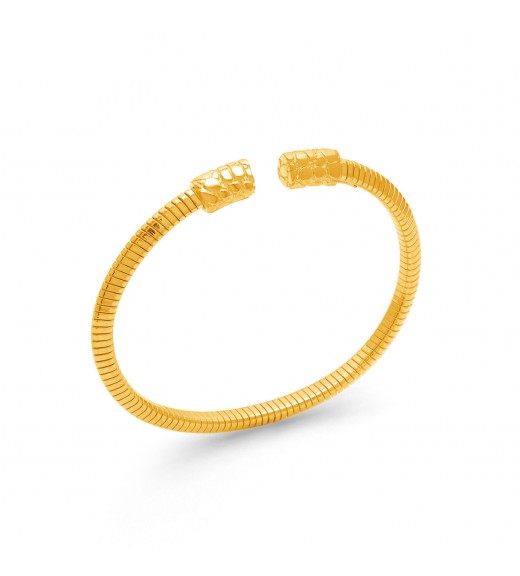 Bracciale Tubogas croco piccolo dorato - Giovanni Raspini
