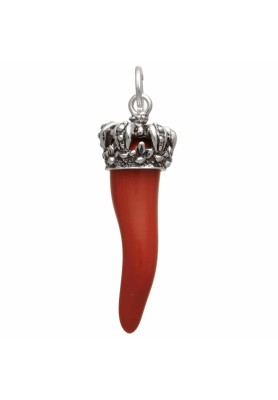Charm Corno Rosso Corona Grande - Collezione Amuleti - Giovanni Raspini