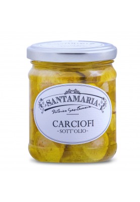 Carciofi interi In Olio d'Oliva 190g - Santamaria