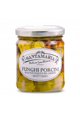 Funghi Porcini Interi Testa Nera Sott'Olio 190g - Santamaria