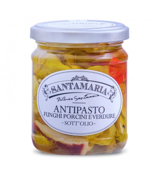 Antipasto con Funghi Porcini e Verdure sott'olio 190g - Santamaria
