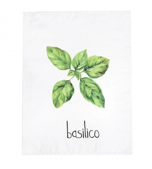 Canovaccio in Lino con decoro Basilico - Simple Day