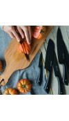 Portacoltelli in gres I Miei Coltelli con Set 6 Coltelli da cucina Cuore - Simple Day
