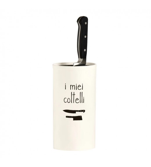 Portacoltelli in gres I Miei Coltelli con Set 6 Coltelli da cucina Cuore - Simple Day
