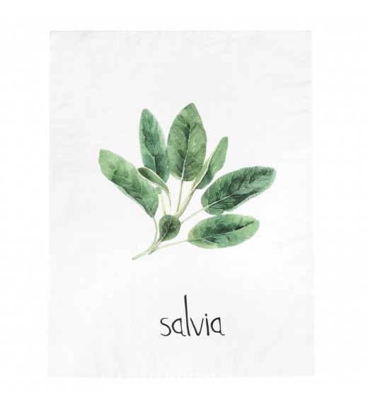 Canovaccio in Lino con decoro Salvia - Simple Day