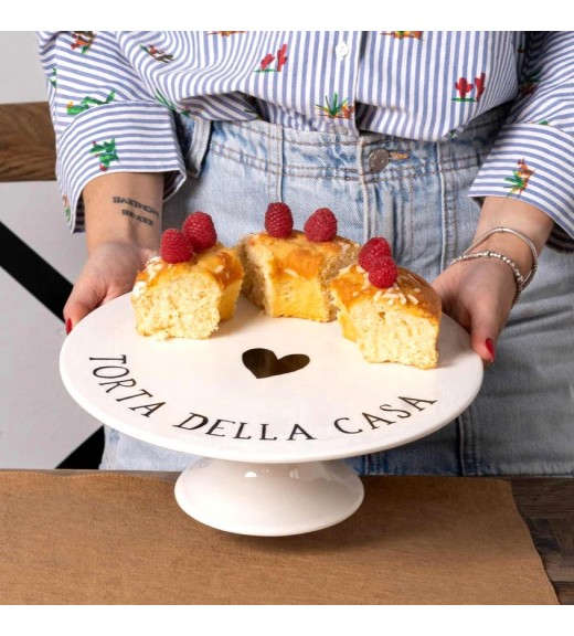 Alzata per dolci e torte in gres - Torta della Casa -  Linea Simple Day