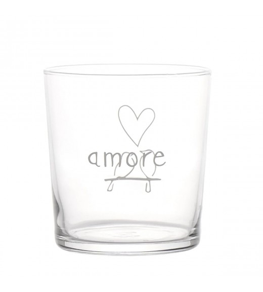 Set 6 Bicchieri acqua decoro Amore - Linea Simple Day