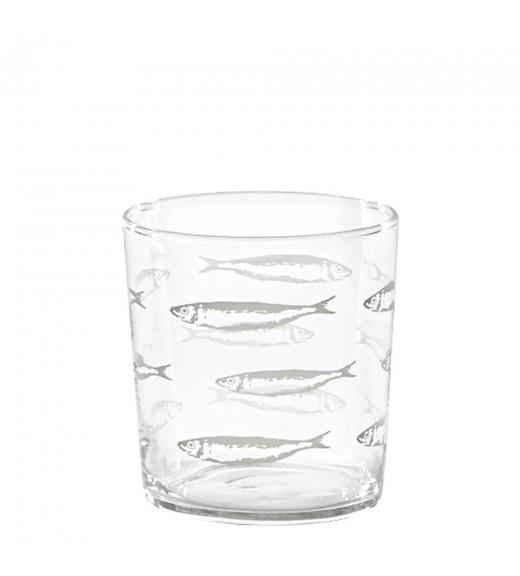 Set 6 Bicchieri acqua decoro Sardine - Linea Simple Day
