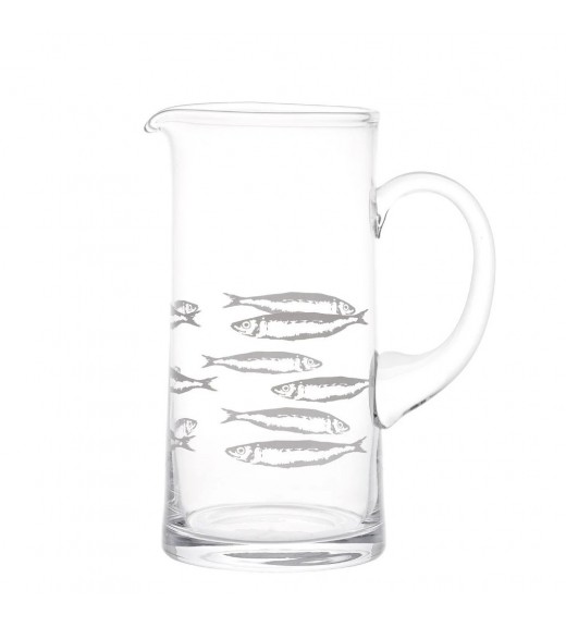Brocca in vetro con decoro Sardine - Linea Simple Day
