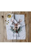 Canovaccio in Lino con decoro Natalizio - Buon Natale Cervo - Simple Day