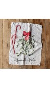 Canovaccio in Lino con decoro Natalizio - Un bacio sotto al Vischio - Simple Day