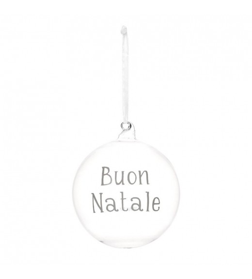 Pallina Buon Natale Bianco D15 - Simple Day