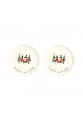 Piatto Che bello stare insieme a Natale Dessert S/2 - Simple Day