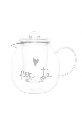Teiera in vetro decoro Per tè - Simple Day