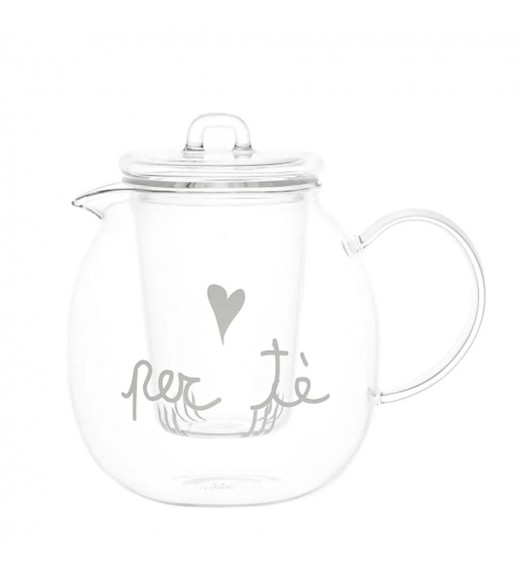 Teiera in vetro decoro Per tè - Simple Day