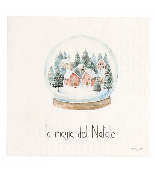 Set 20 Tovaglioli di Carta - La Magia del Natale - Simple Day