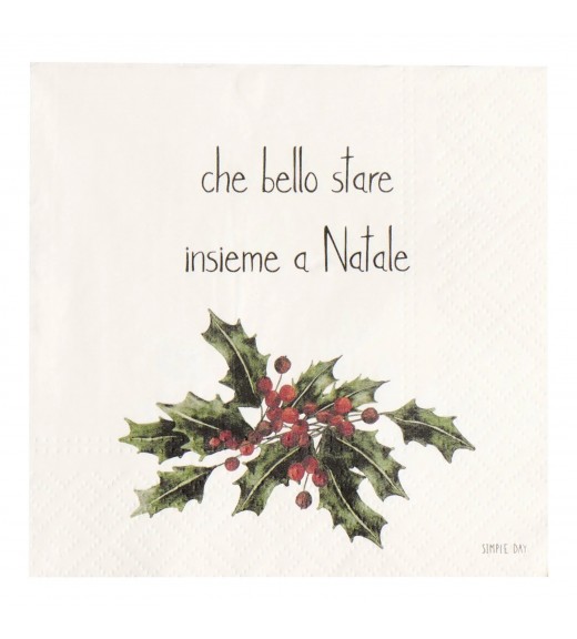 Set 20 Tovaglioli di Carta - Che bello stare insieme a Natale - Simple Day