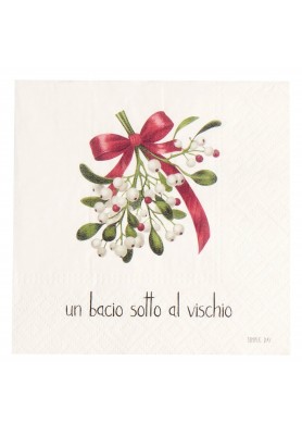 Set 20 Tovaglioli di Carta - Un Bacio sotto al Vischio - Simple Day