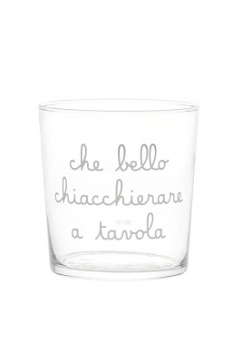 Set 6 Bicchieri acqua decoro Che Bello Chiacchierare a Tavola - Simple Day