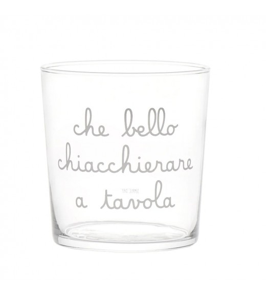 Set 6 Bicchieri acqua decoro Che Bello Chiacchierare a Tavola - Simple Day