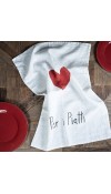 Canovaccio in Lino con decoro Cuore Per i Piatti - Simple Day
