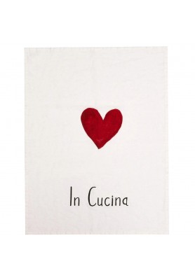 Canovaccio in Lino con decoro Cuore In Cucina - Simple Day