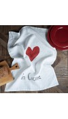 Canovaccio in Lino con decoro Cuore In Cucina - Simple Day