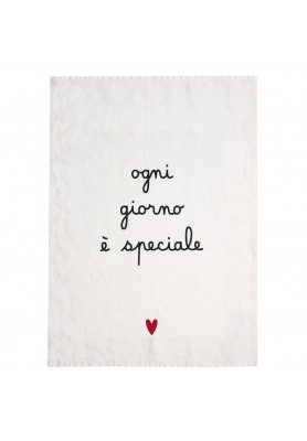 Canovaccio in Lino con decoro Ogni Giorno è Speciale - Simple Day