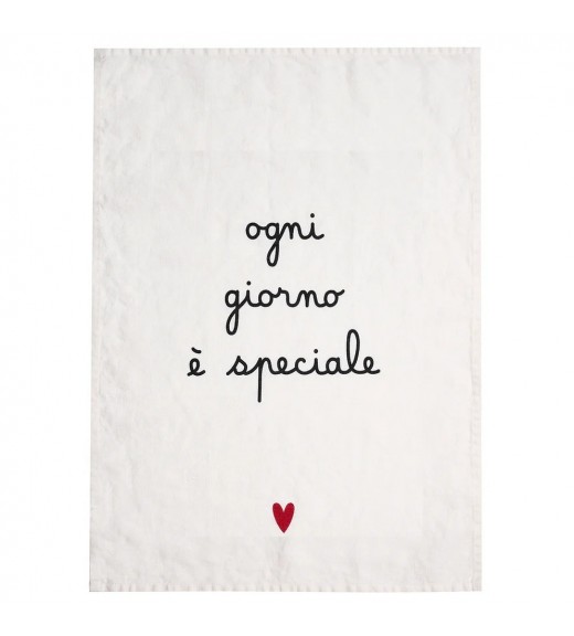 Canovaccio in Lino con decoro Ogni Giorno è Speciale - Simple Day