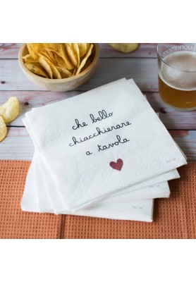 Set 20 Tovaglioli di Carta Che Bello Chiacchierare a Tavola - Simple Day
