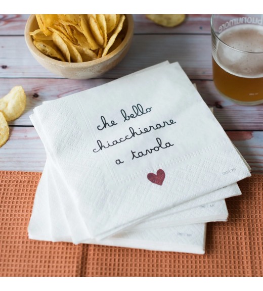 Set 20 Tovaglioli di Carta Che Bello Chiacchierare a Tavola - Simple Day