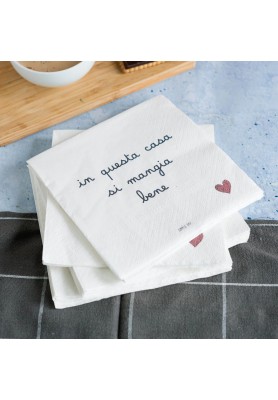 Set 20 Tovaglioli di Carta In Questa Casa Si Mangia Bene - Simple Day