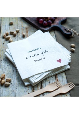 Set 20 Tovaglioli di Carta Insieme è tutto più buono - Simple Day
