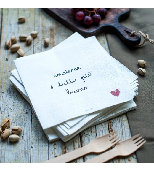 Set 20 Tovaglioli di Carta Insieme è tutto più buono - Simple Day
