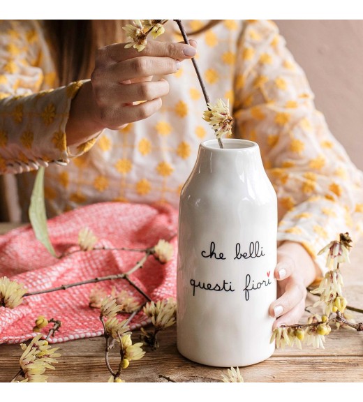 Vaso Portafiori D8 decoro Che Belli Questi Fiori - Simple Day